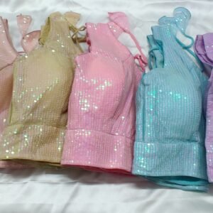 Pastel Shade Sequins Blouses Set of 3 View 1