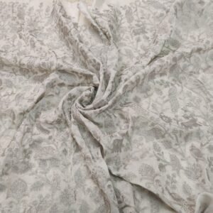 Pure Chanderi Dyeable Heavy Embroidery Unstitched Fabric View 3