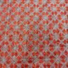 Orange Shade Semi Raw Silk Heavy Embroidery Unstitched Fabric View 2