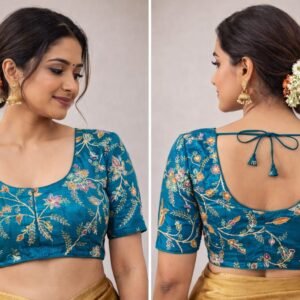 Blue designer blouse